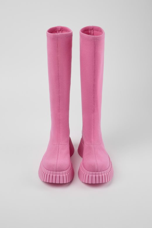 цампер десигн бцн розе текстилне чизме за жене