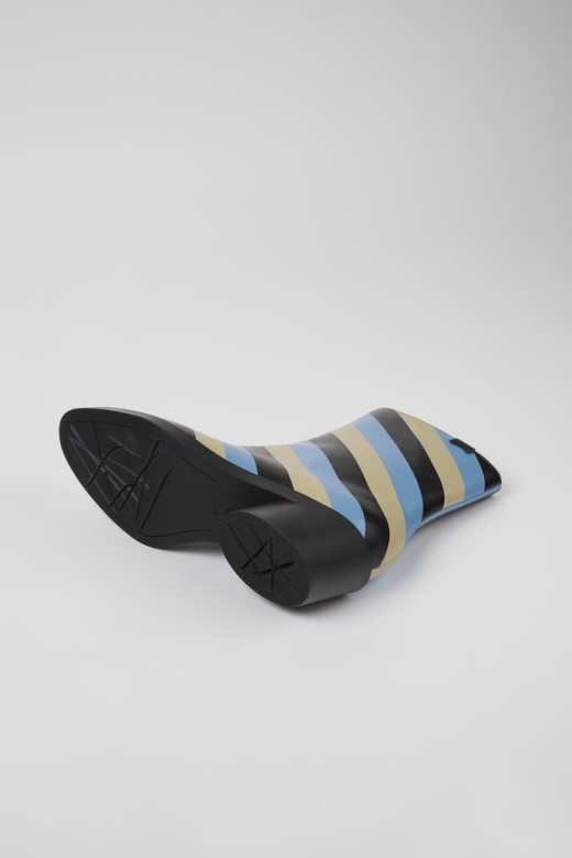 бонние разнобојне пругасте кожне чизме за жене ексклузивни кампер