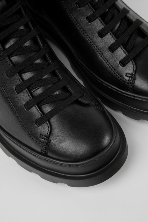 дизајн брутус црне средње чипкане чизме за жене кампер