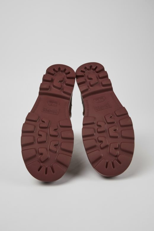 брутус бордо и наранџасти штампане кожне глежњаче за жене ексклузивни кампер