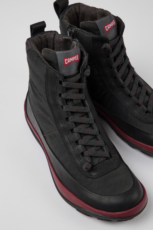 кампер дизајн пеу писта мицхелин сиве рециклиране најлонске и кожне чизме за жене