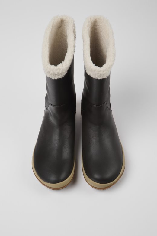 пеу писта горе-тек браон кожне чизме за жене ексклузивни кампер