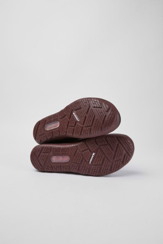 дизајн пеу писта горе-тек црне кожне чизме са патентом затварачем кампер