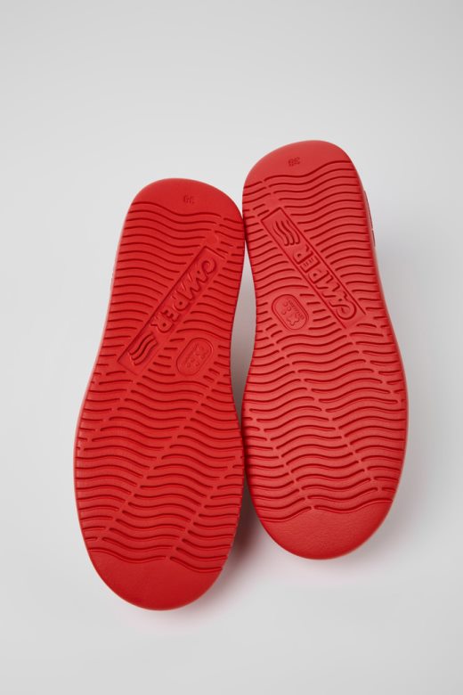 тркач к21 сиве и црвене текстилне и нубук патике за жене кампер нови доласци