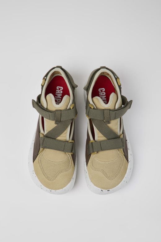 пеу стадион разнобојне коже и текстилне полуотворене патике за жене кампер нови доласци