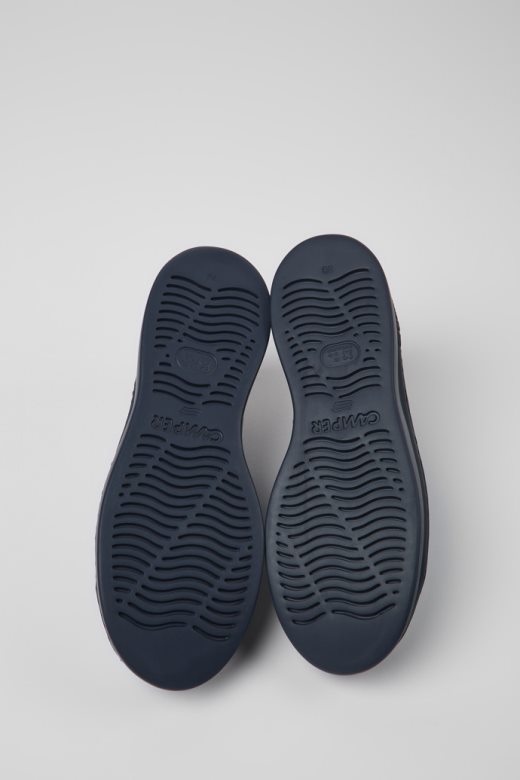 кампер дизајн близанке плаве и зелене одштампане кожне патике за жене