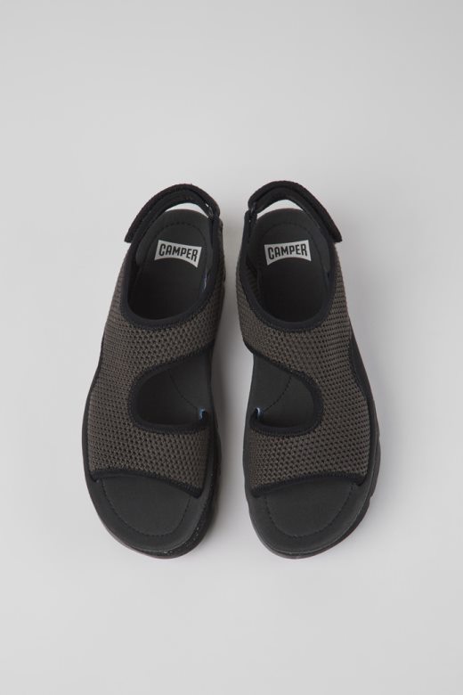 кампер дизајн оруга уп сиве текстилне сандале за жене
