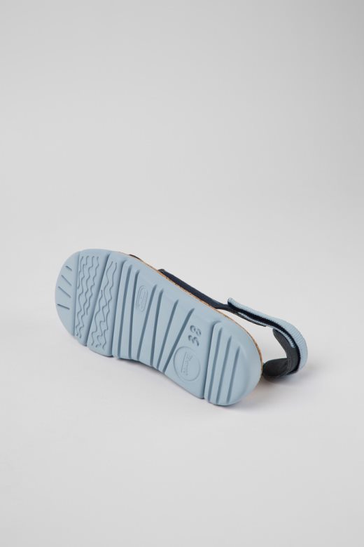 дизајн оруга разнобојне нубук и текстилне сандале за жене кампер