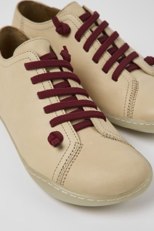 кампер дизајн пеу беж кожне ципеле за жене