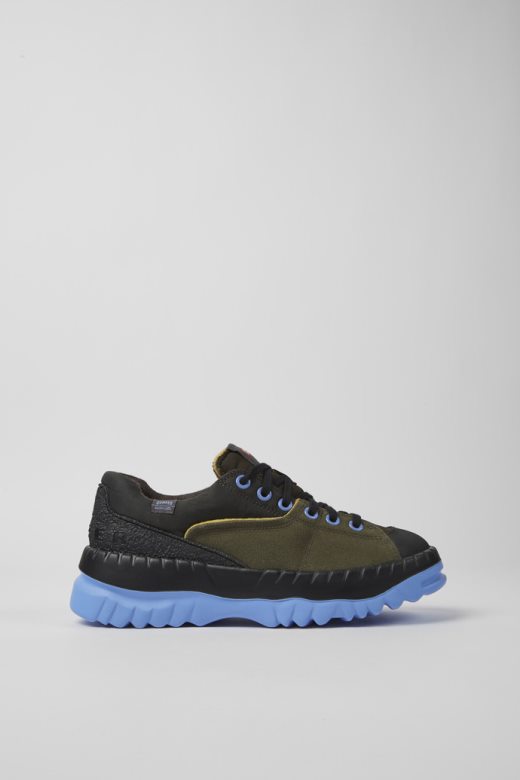 дизајн теик зелене и сиве ципеле од рециклираног текстила за жене кампер