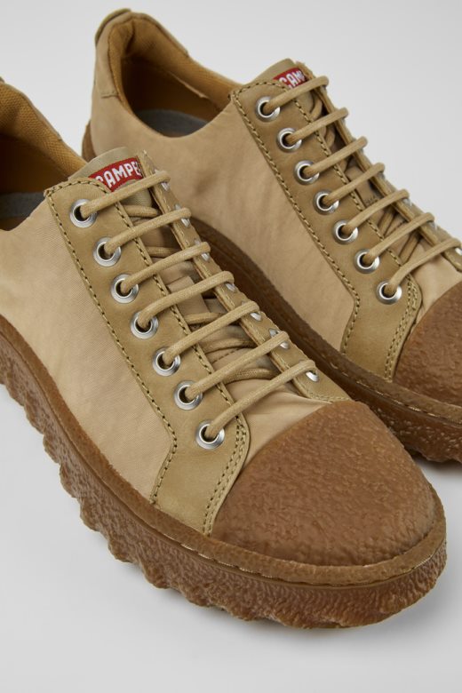 ексклузивне женске ципеле од текстила и коже од мицхелин беж боје