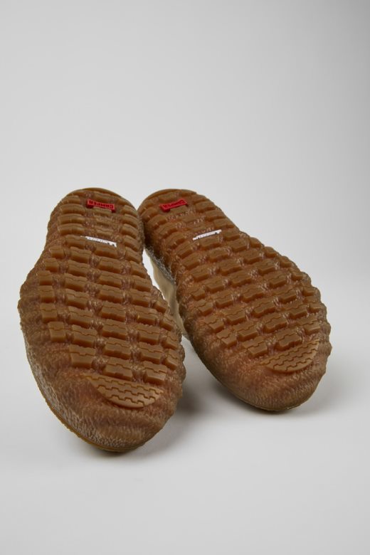 ексклузивне женске ципеле од текстила и коже од мицхелин беж боје