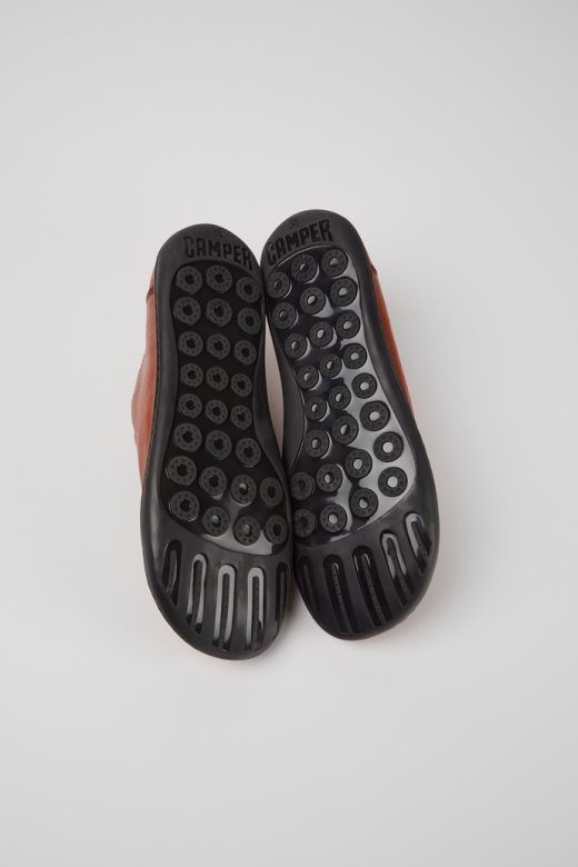 дизајн пеу бордо кожне ципеле за жене кампер