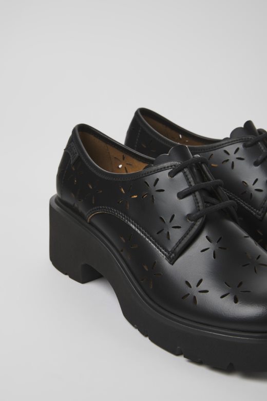 Ексклузивне кампер милах црне кожне ципеле за жене