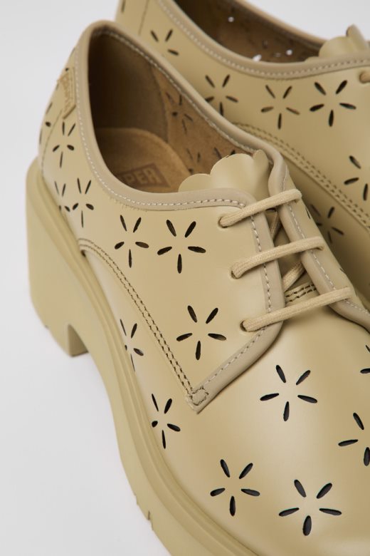 дизајн милах беж кожне ципеле за жене кампер