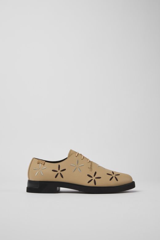 ексклузивне женске беж кожне ципеле цампер твинс