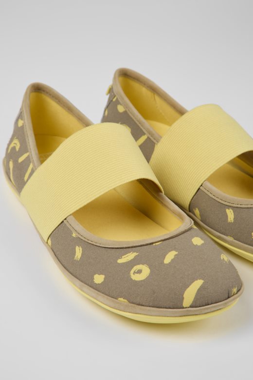 кампер дизајн праве беле текстилне и нубук патике за жене