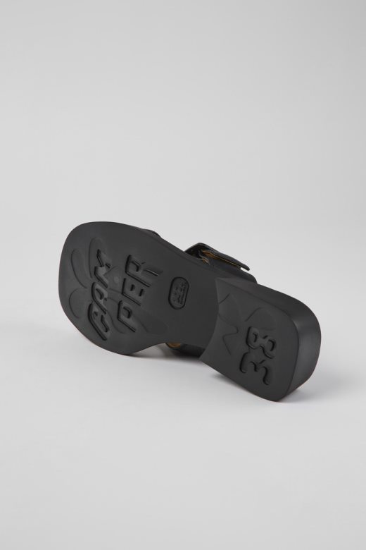 дана црне кожне сандале за жене ексклузивни кампер