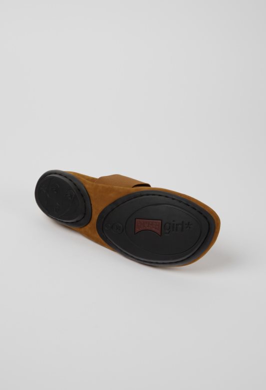 Десно браон нубук балеринке за жене ексклузивни кампер