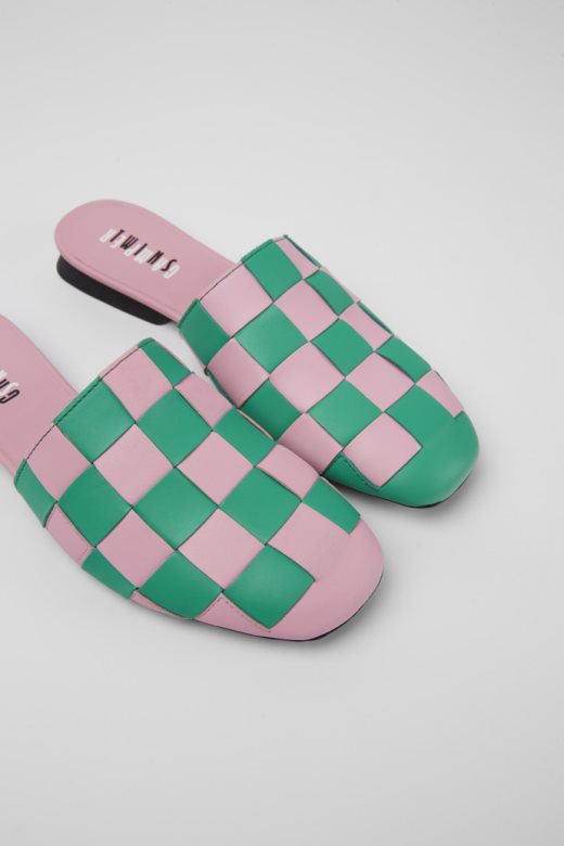 кампер дизајн близанке розе и зелене кожне ципеле за жене