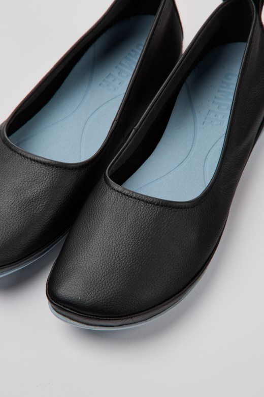 ексклузивне кампер праве црне кожне ципеле за жене