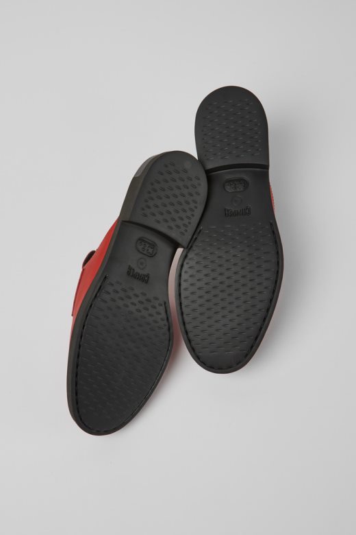 дизајн твинс полуотворене црвене кожне ципеле кампер