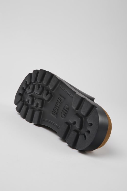 брутус сандале црне кожне клопе за мушкарце ексклузивни кампер