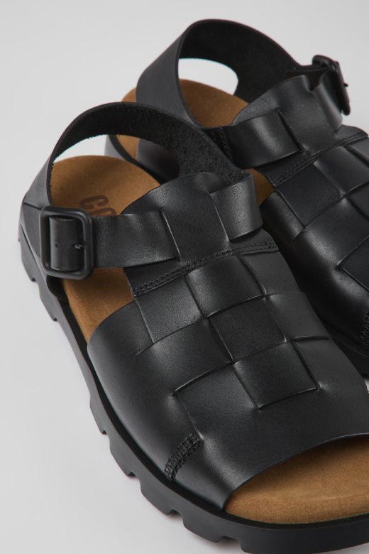 кампер дизајн брутус сандале црне кожне сандале за мушкарце