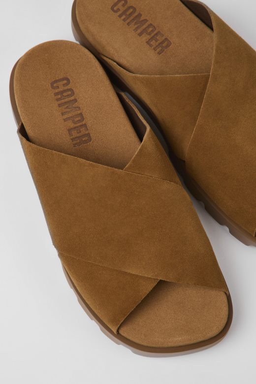 дизајн брутус сандале браон нубук сандале за мушкарце кампер