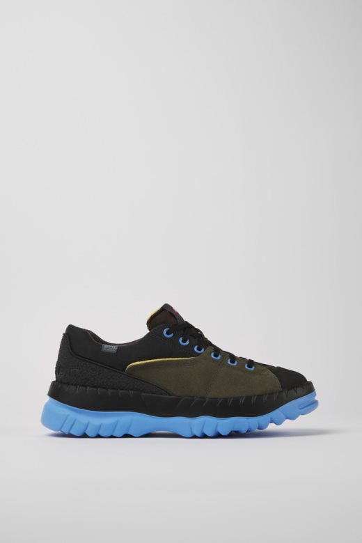 ексклузивне мушке ципеле од рециклираног текстила и нубука за кампер теик зелене боје