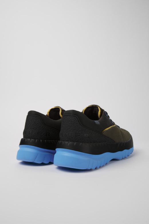 ексклузивне мушке ципеле од рециклираног текстила и нубука за кампер теик зелене боје