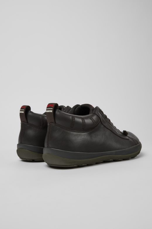 дизајн пеу писта горе-тек браон кожне ципеле за мушкарце кампер