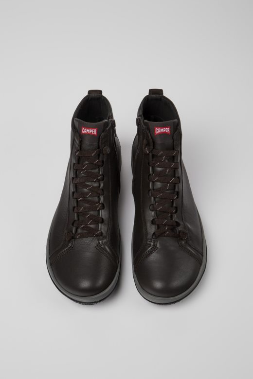 кампер пеу писта горе-тек смеђе кожне глежњаче за мушкарце новодошле