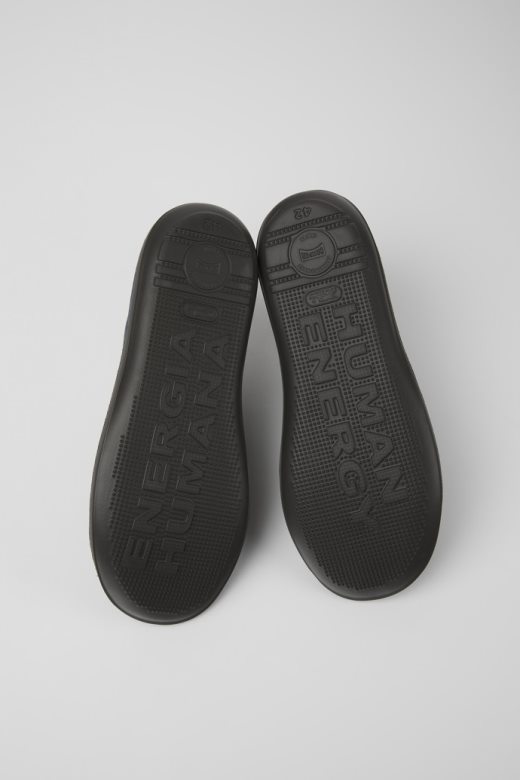 кампер дизајн буба тамно браон кожне глежњаче за мушкарце