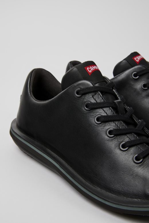 дизајн беетле црне кожне ципеле за мушкарце кампер