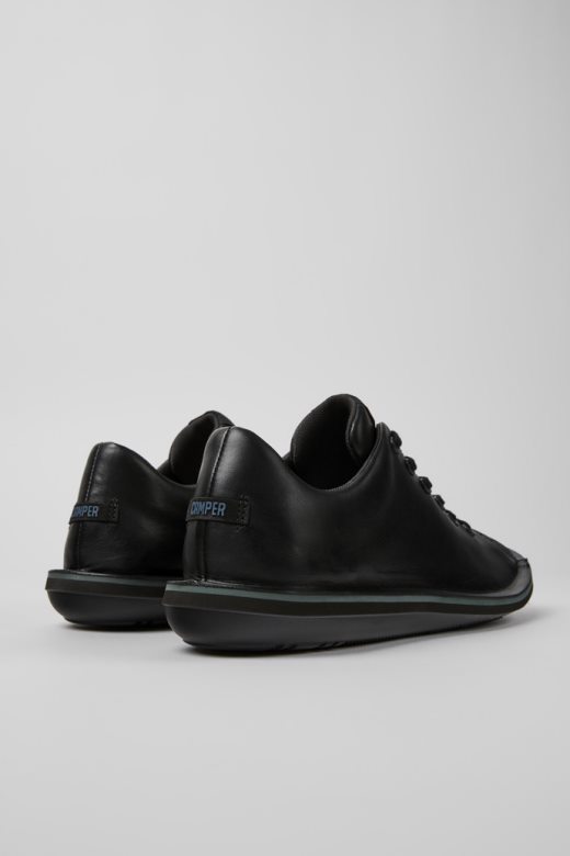 дизајн беетле црне кожне ципеле за мушкарце кампер