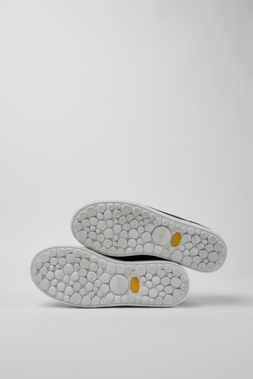 кампер дизајн пелотас штите црне кожне патике за мушкарце