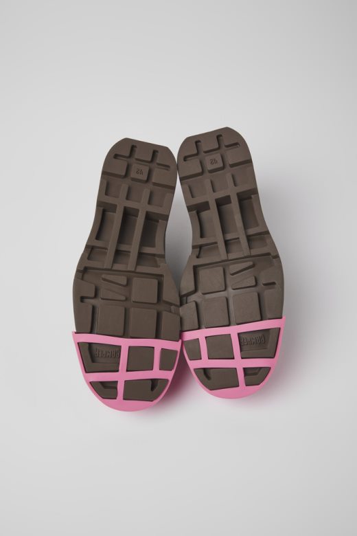 дизајн спој браон кожне ципеле за мушкарце кампер