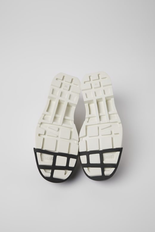 дизајн кампа спој беле нефарбане кожне ципеле за мушкарце