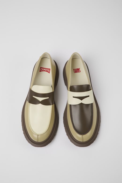 камп твинс разнобојне кожне мокасинке за мушкарце новопридошле