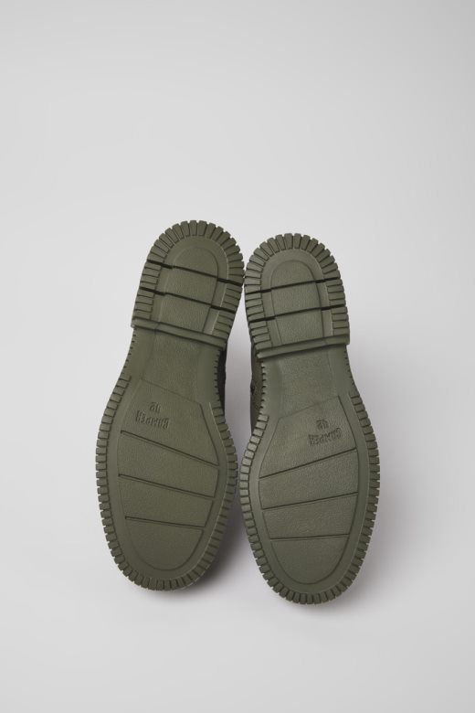 камп дизајн пик црне и зелене кожне глежњаче за мушкарце