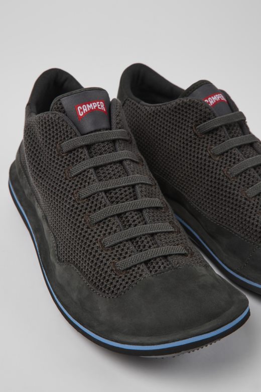 дизајн беетле греи ципеле од текстила и нубука за мушкарце кампер