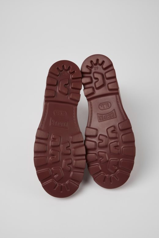 дизајн брутус бордо кожне глежњаче за мушкарце кампер