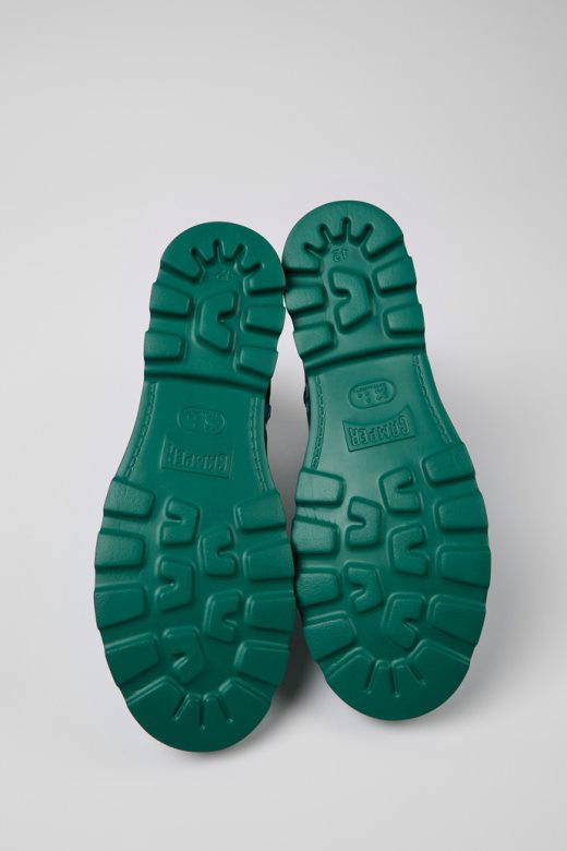 кампер дизајн брутус зелене и плаве кожне глежњаче за мушкарце