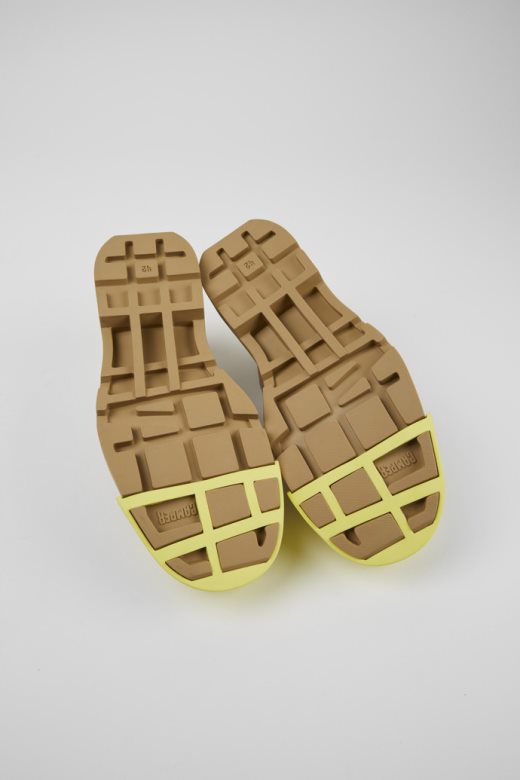 дизајн спој беж кожне ципеле за мушкарце кампер