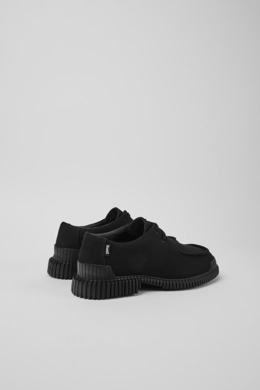 камп дизајн пик црне ципеле од рециклираног памука за мушкарце