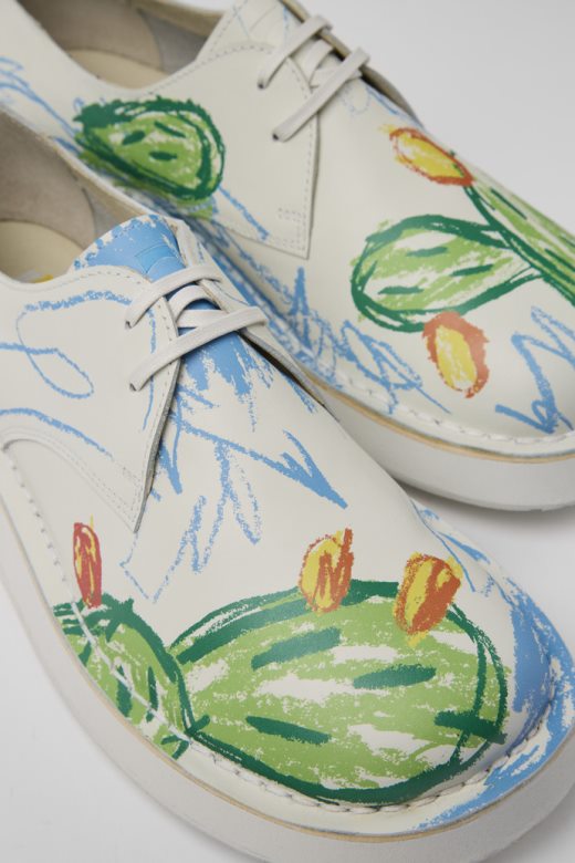 камп твинс беле одштампане кожне ципеле на пертле за мушкарце новопридошле