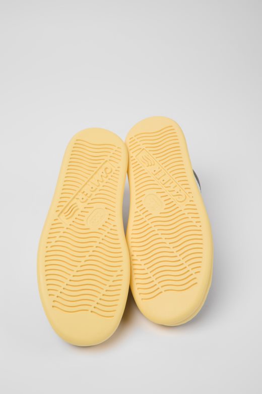 дизајн тркач сиве и жуте кожне патике за мушкарце кампер