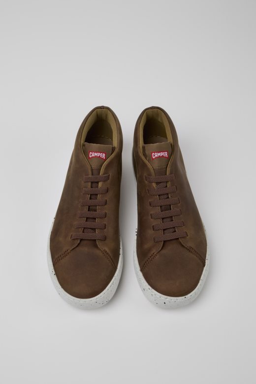 дизајн пеу тоуринг смеђе кожне патике за мушкарце кампер