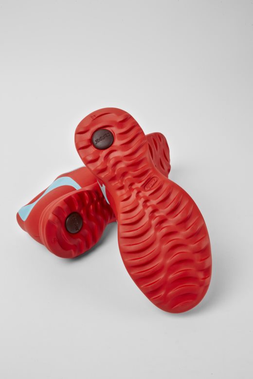 близанци црвене и тиркизне кожне патике на пертлање ексклузивни кампер